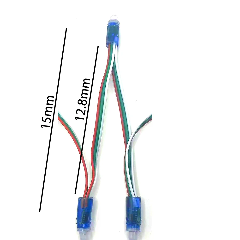 50 SZTUK ~ 1000 SZTUK Światła pikselowe LED 12 mm 5 V RGB WS2811 Pełnokolorowy wodoodporny sznurek do znaków DJ Lightbox 9 mm Litery 5 V na zewnątrz