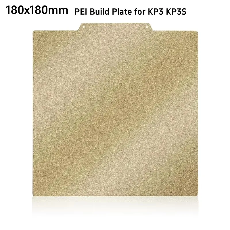 PEI Build Plate KP3 KP3S 180x180mm Double Sided Textured Steel Sheet Spring Removable Flexible Print Bed 3D Printer Accessories