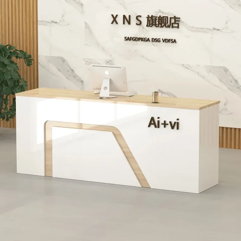 

Salon Supermarket Cashier Counter Reception Cafe Bar Cashier Counter Restaurant Checkout Kassen Schrank Luxury Furniture
