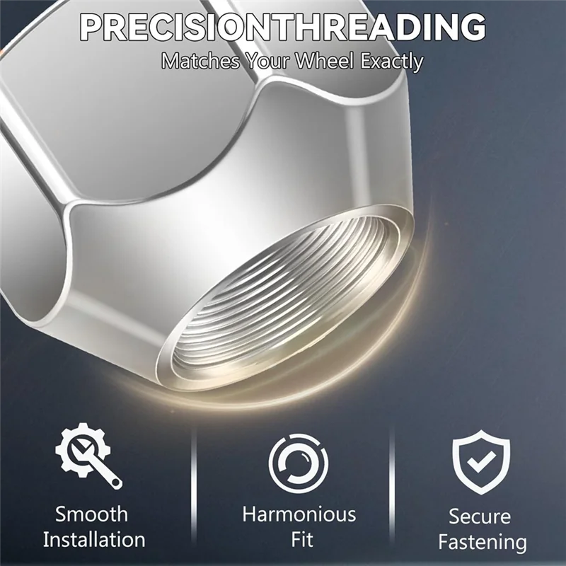 

24 Packs 1/2-20 Inch Trailer Lug Nuts, For 1/2Inch Wheel Lug Studs On Boat Trailer Tires RV Truck Tire Bolt Golf Cart