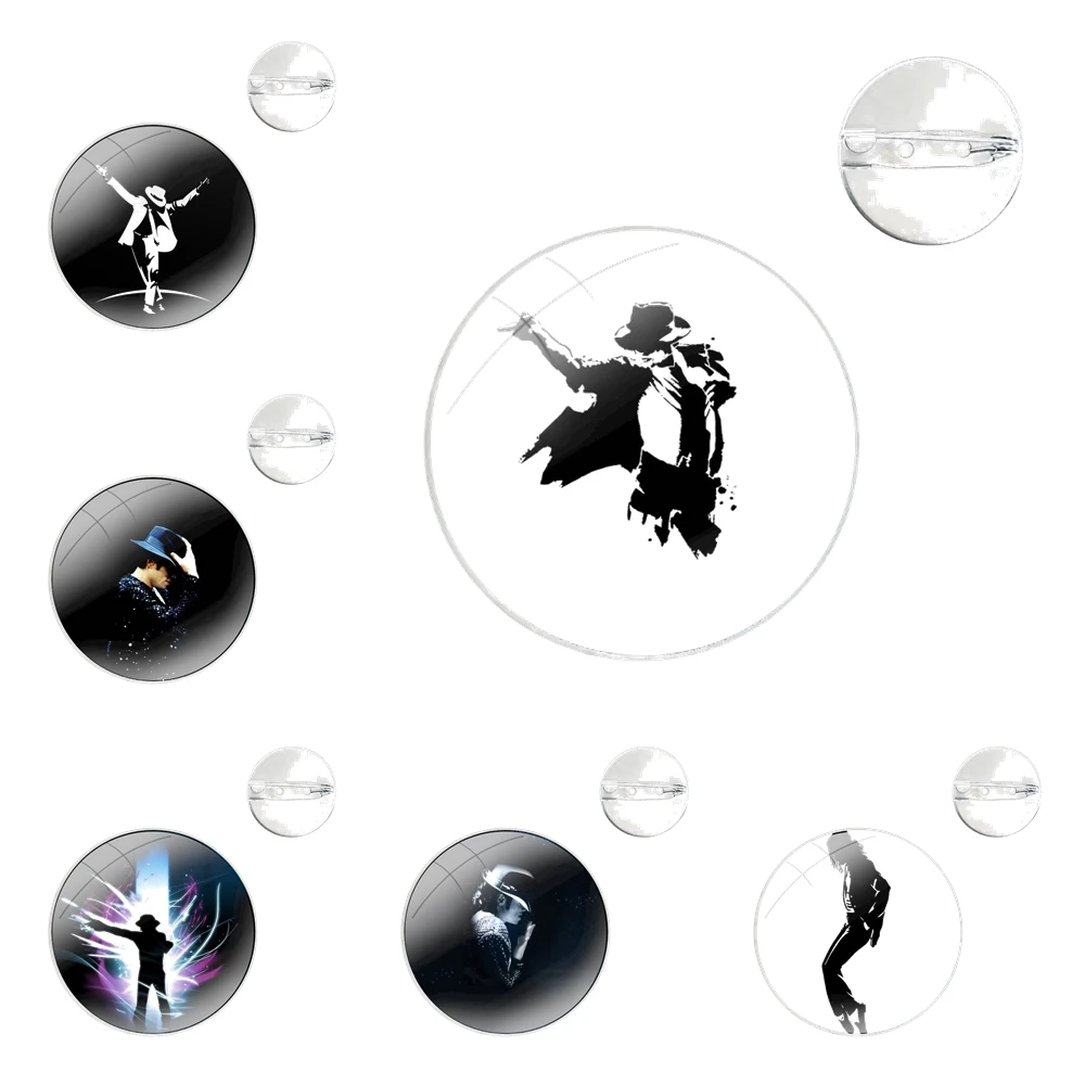 Michael Jackson Dance King Pins Badge Metal Brooches For Clothes Backpack Decoration gift