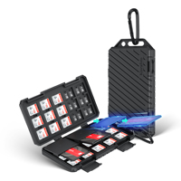 90 Slots Weaterproof Memory Card Holder Box for 36 SD Cards and 74 Micro SD Cards With 3 Removable Small Memory Card Holders
