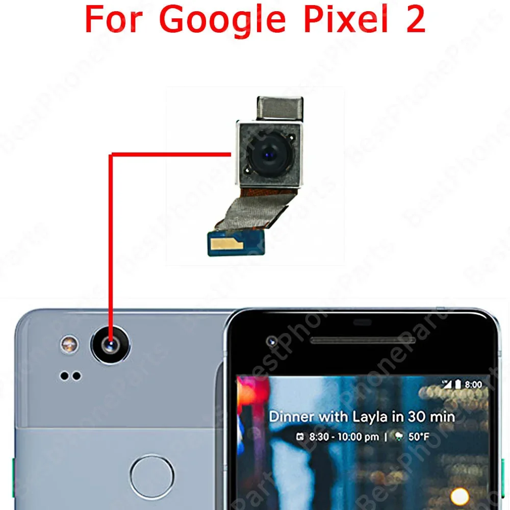 Front Back View Rear Camera Module For Google Pixel 2 3 3a XL Big Facing Selfie Backside Camera Replacement Flex Cable