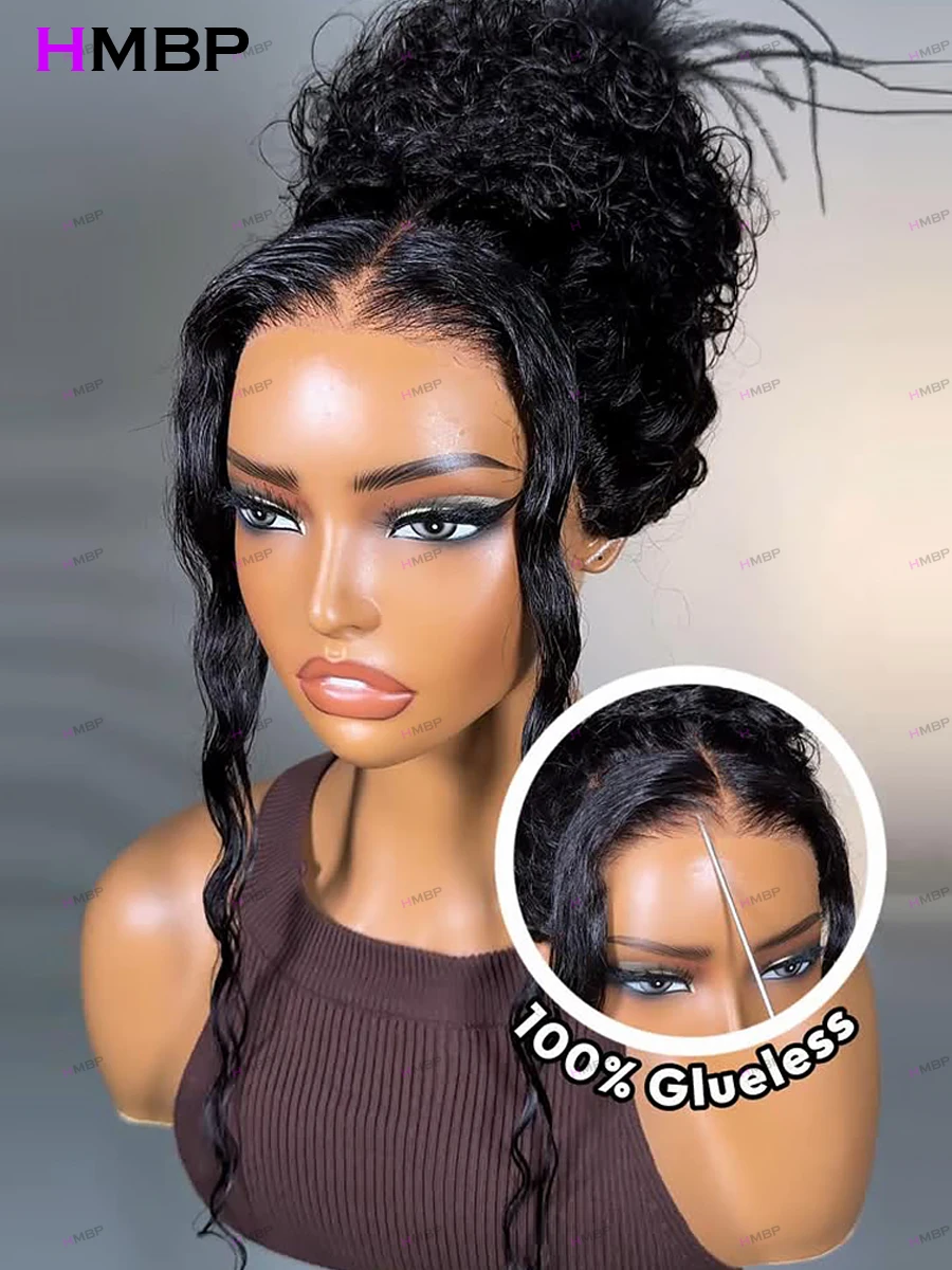 

Парик Deep Wave 9x6 без клея, из натуральных волос, готовый к носке, плотность 450, с эффектом водной волны, предварительно нарезанный кружевной фронтальный парик 13x4 HD с прозрачным кружевом