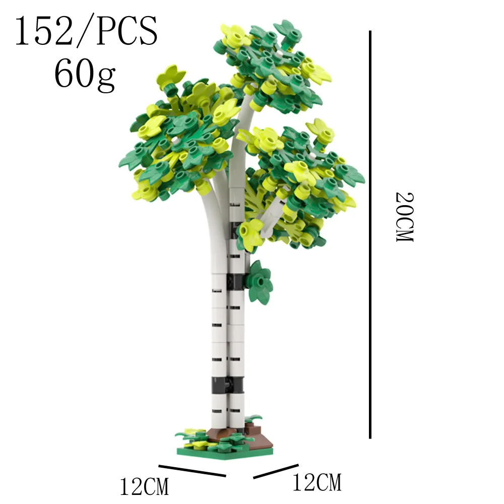 152PCS Poplar Tree Big Banyan Model Building Blocks Set Plant Scene Assembled Education Ornaments DIY Toys MOC Bricks Kids Gifts view 3