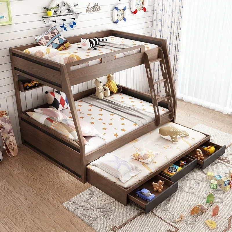 

# Многофункциональная двухъярусная кровать для спальни, современная деревянная мебель, детская двухъярусная кровать с местом для хранения вещей
