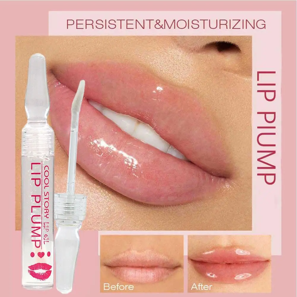 Instant Lip Enhancer Plumper Oil Extreme Volumising Lip Serum Lip Anti-Wrinkle Sexy Nourish Care Moisturizing Cosmetics Glo Q0S0