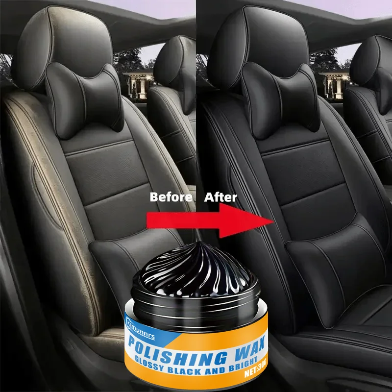 Fasilawei Black Leather Car Dashboard Repair Wax - Interior Shine Restore Anti-Aging Auto Care Product
