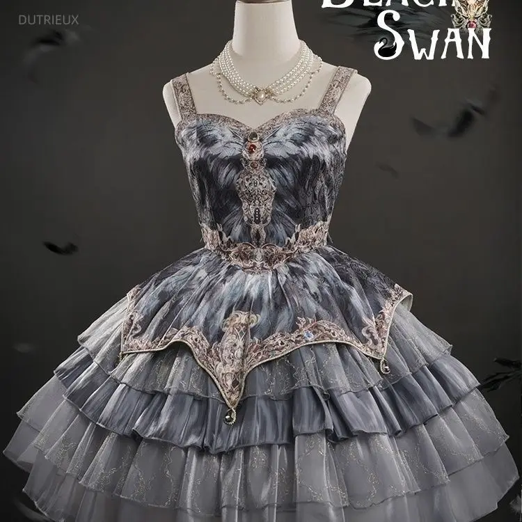 Casual Lolita Fairy Japanese Kawaii Cuteore Maxi Dress Vestidos De Mujer Dark Academia Victorian Cosplay Princess Y2k