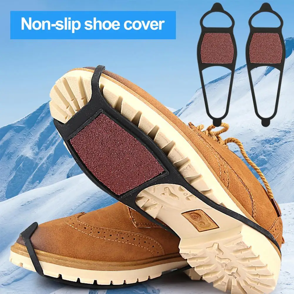 1 Pair Snow Shoes Grip  Coarse Sand Surface Ice Snow Shoes Covers Non Slip Winter Walking Boots Traction Cleats Snow Ice Gripper