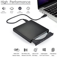 USB 2.0 External DVD Drive High Speed CD Portable CD DVD RW Optical Drive Rewriter Player Burner Compatible For Laptops Computer