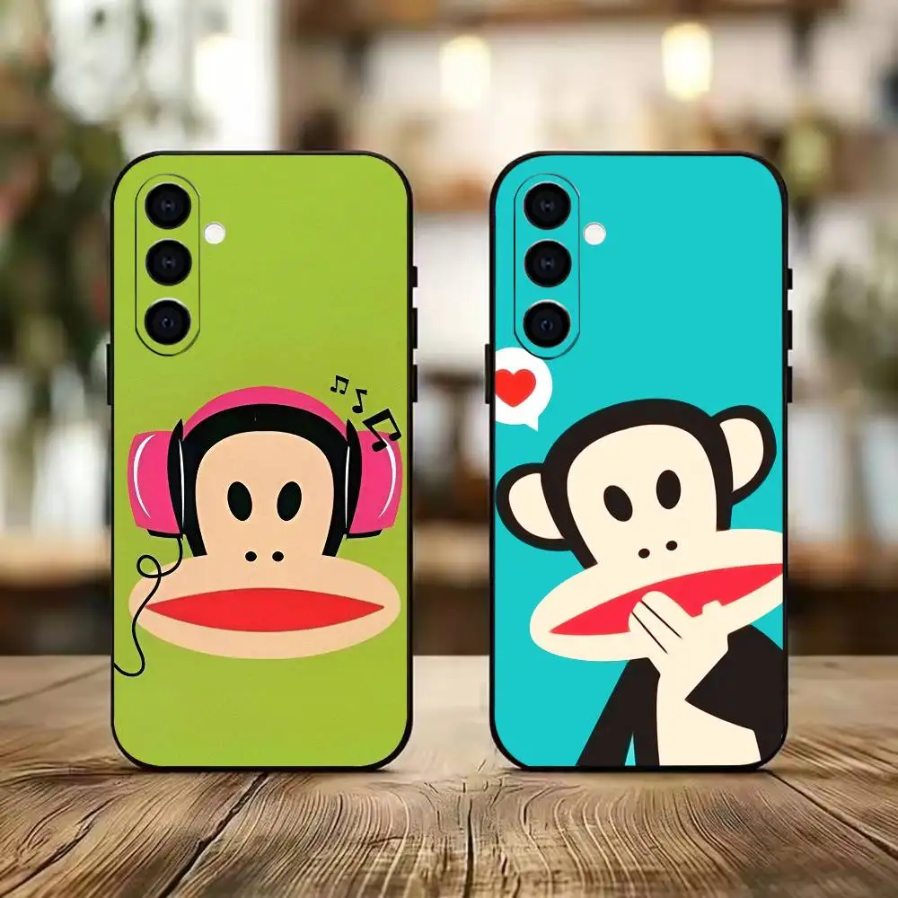 Pop P-Paul Frank Paul funny Phone Case Black Silicone Soft For Samsung A73,A72,A71,A70,A53,A52,A51