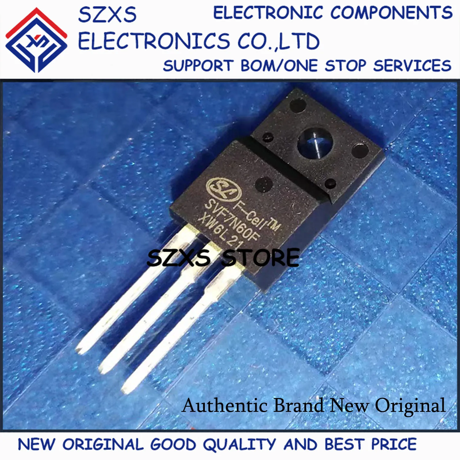 New Original 20Pcs SVF7N60F TO-220F 600V 7A MOSFET Field Effect Transistor Electronic Components In Stock Good Quality