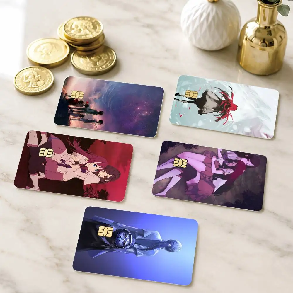 A-Anime Shin Sekai Yori Credit Card HD Stickers Small Chip Waterproof Sticker Game Card Decal Gift
