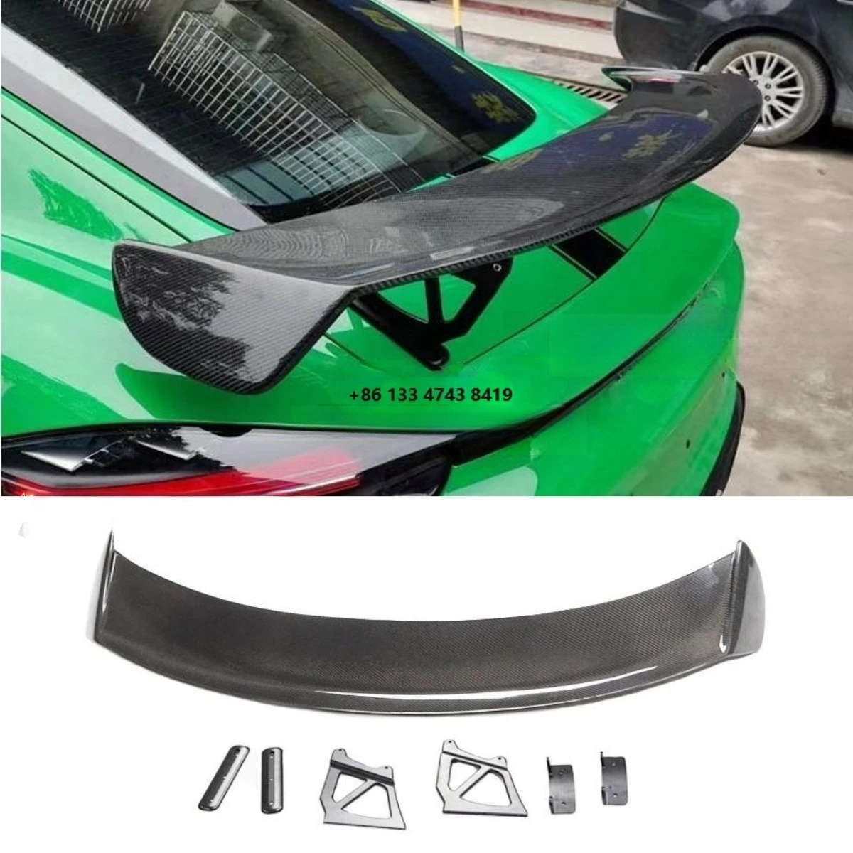 

Car Rear Trunk Spoiler Wing Modification Real Carbon Fiber For 718 981 987 GT4 Style 2021-2024 Rear Trunk Spoiler Wing