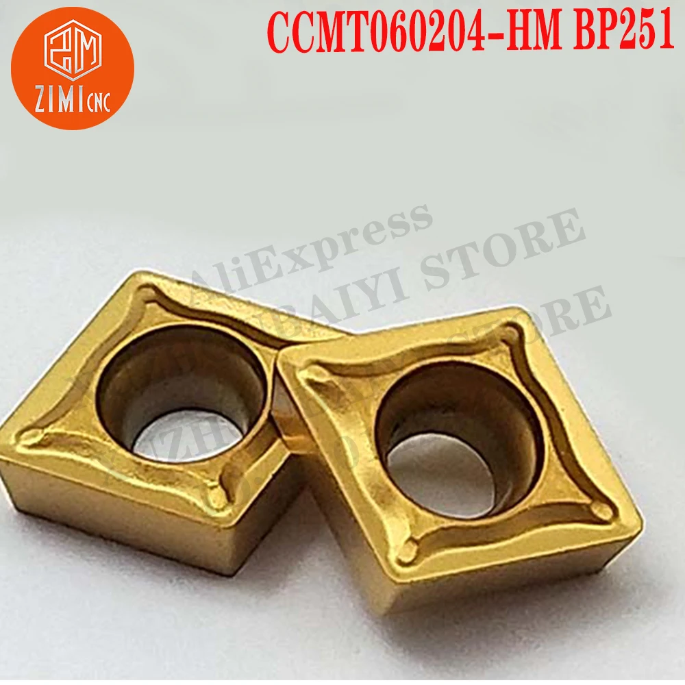 CCMT060204-HM BP251 CCMT 060204-HM External carbide CNC tool mechanical metal lathe Milling Cutter Carbide Insert Turning Insert