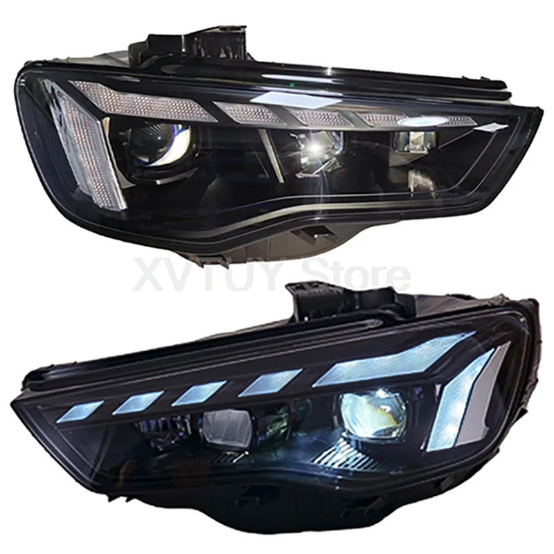 

Фары для Audi A3 2014-2016, автомобильные фары, светодиодные фары в сборе, седан, обновление синего стиля, дизайнерские лампы, аксессуары для указателей поворота