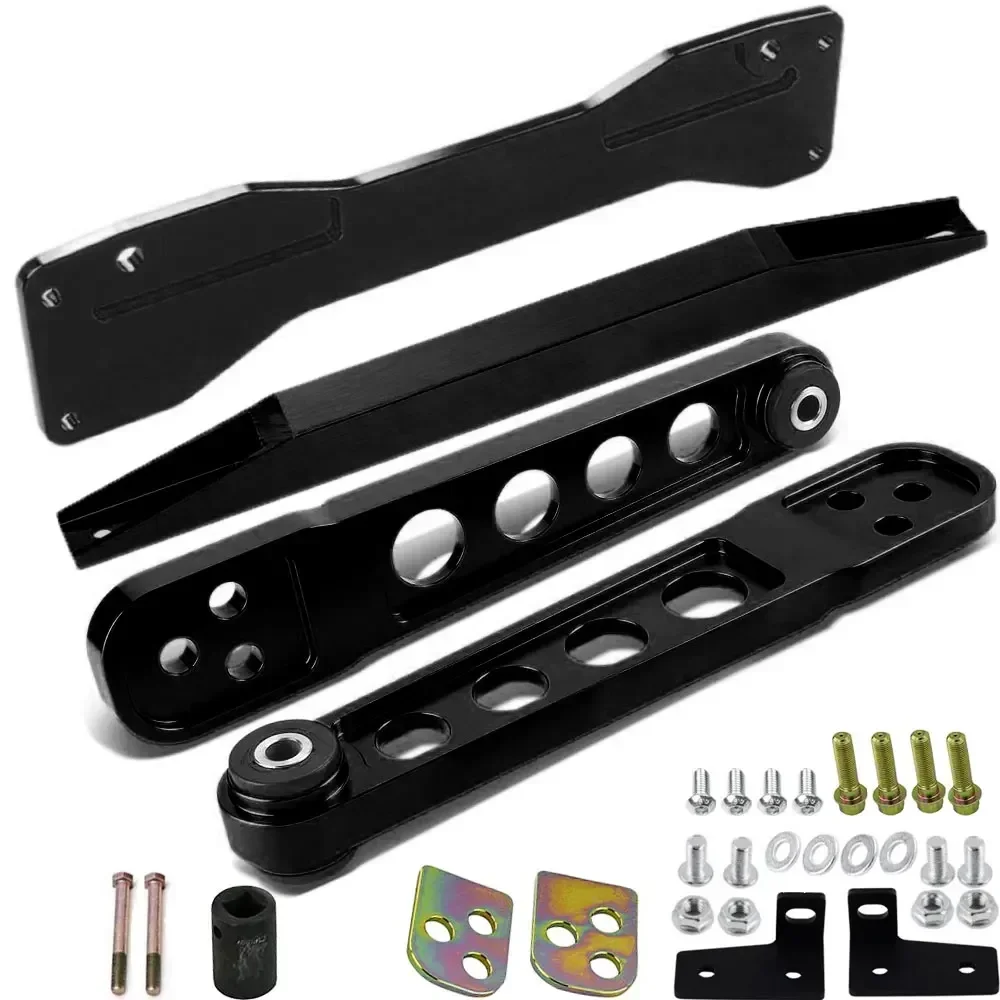 Aluminum Rear Subframe Brace Tie Bar Lower Control Arm Complete Kit for Honda Civic Si 01 05 ES EM EP3 Racing Refit Parts