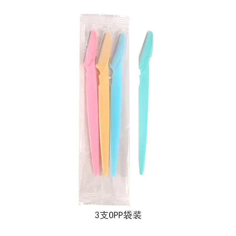ใหม่ 3pcs Eyebrow Trimmer เครื่องโกนหนวดใบมีดแบบพกพา Face มีดโกน Eye Brow Epilation กําจัดขนเครื่องตัดมีดโกนผู้หญิงแต่งหน้า