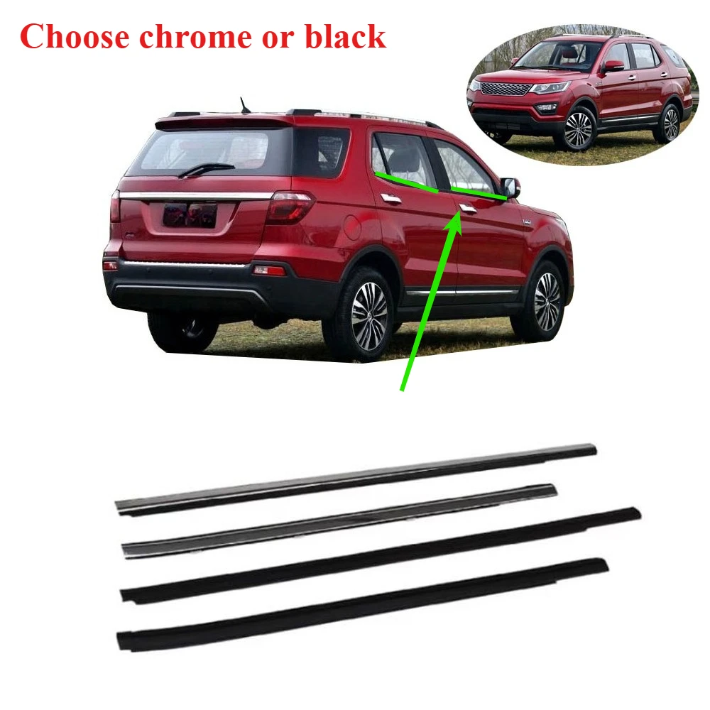 

4 Pieces Outside Windows Glass Rubber for Changan CX70 Sealing Rubber for CX70 Weather Strip Choose Black or Chrome