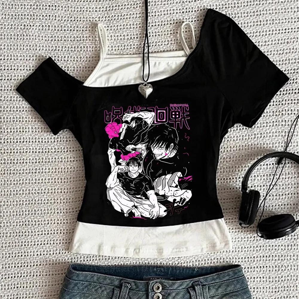 Fushiguro Toji cropped top ladies japan korean fashion alternative  cute graphic tshirt cheap harajuku 2000s vintage gothic