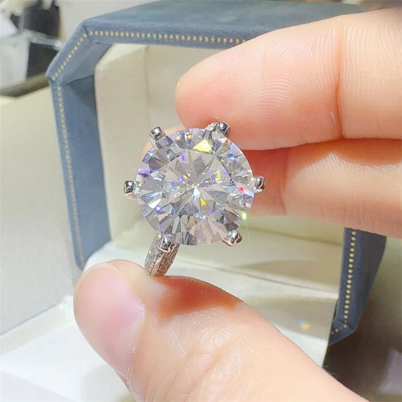 

Высококачественное кольцо Jiangshan Half Wall из платины PT950 с муассанитом 5 карат для женщин, элитные ювелирные изделия премиум-класса для коллекции