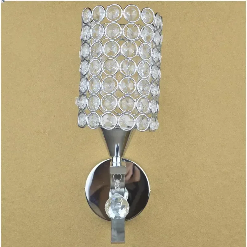 E27 LED Bedroom Use  Ball Bulbs Cristal Luster Silver Crystal  Lampshad Wall Lights