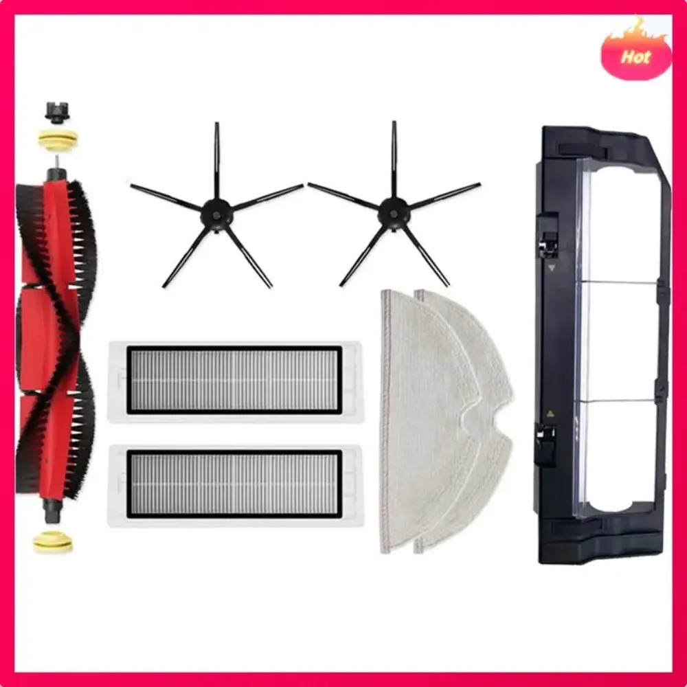 AD-Hepa Filter Mop For Roborock S5 S502-00 S502-02 S5 Max S6 S6 Maxv S6 Pure E4 E5 Robot Vacuum Parts Accessories Main Side Brus