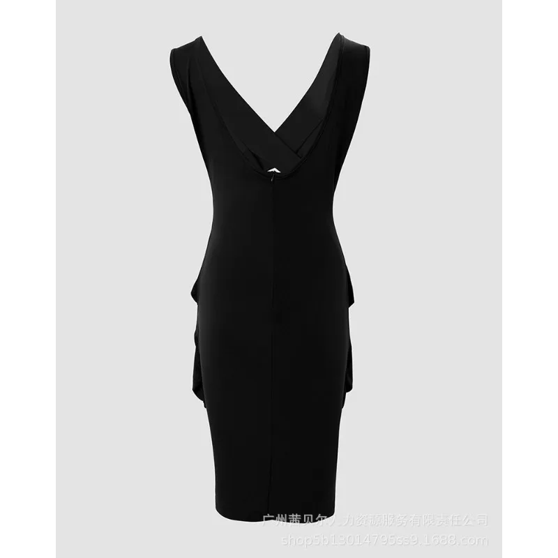 Sem mangas vestido apertado oco para fora bainha mini y2k preto sexy bodycon vestido feminino verão rendas design clube vestido de festa