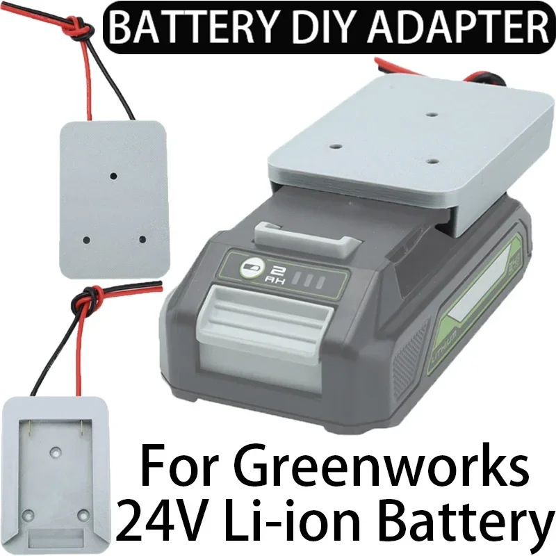 Pour Adaptateur de batterie Li-ion Greenworks 24V pour Roues Motrices Robotiques Fils DIY 14AWG（Sans Batterie）