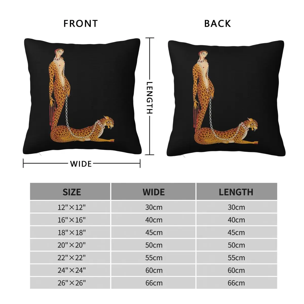 Erte Letter L From Alphabet Suite Square Pillowcase Polyester Linen Velvet Printed Zip Decorative Throw Pillow Case Room Cover