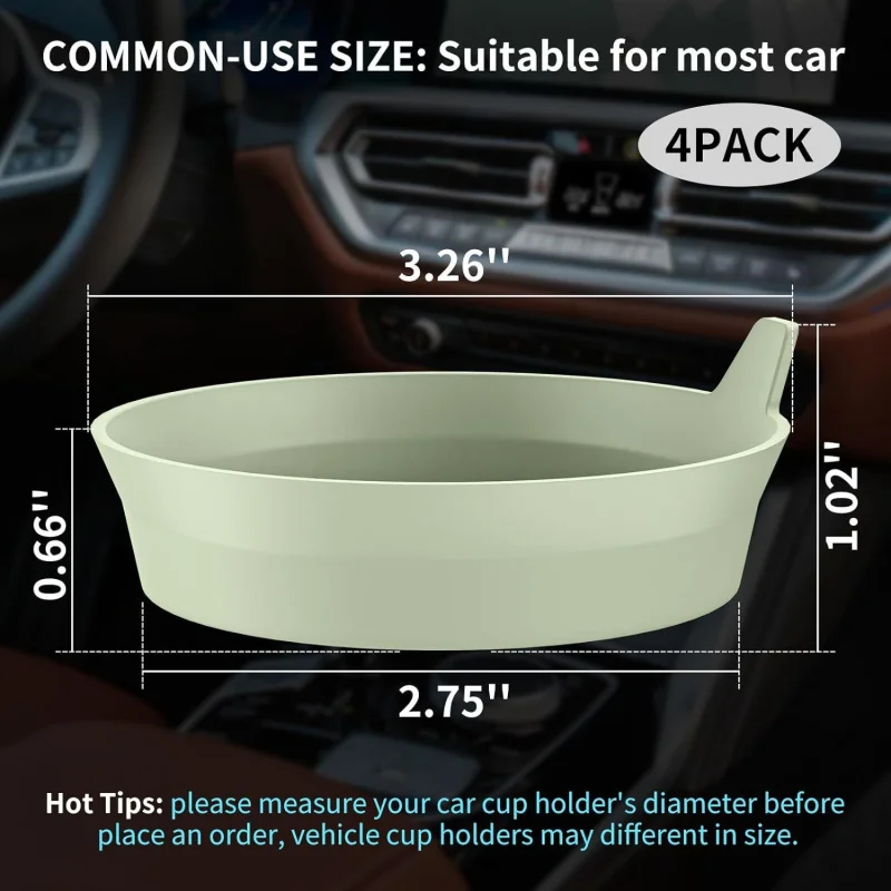 4pc Set  Silicone Round Coasters Non Slip Waterproof for Car Home Office Cup Mat Heat Resistant Drink Coaster