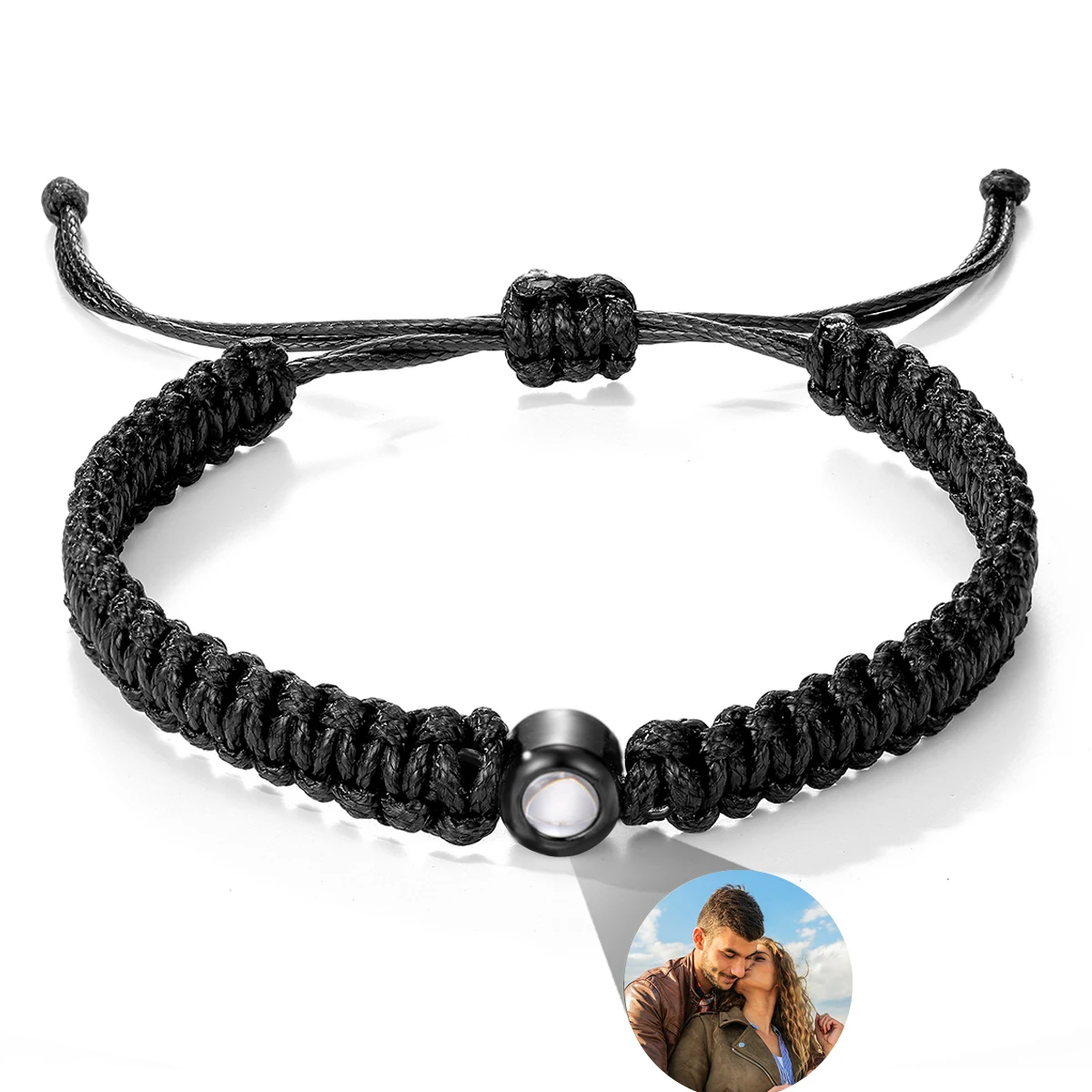 

Customized Bracelet With Picture Inside Projection Bracelet For Women Men Family Pet Couple Memorial Anniversary Jewelry Gift