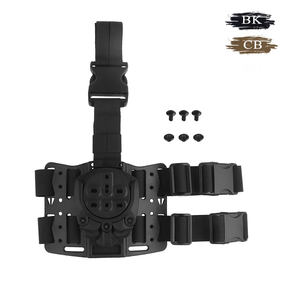 

Крепление-адаптер для тактического снаряжения на бедро с поворотом на 360 градусов и регулировкой, с ремнями на липучке, для охотничьих аксессуаров