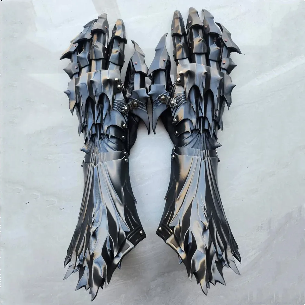 Guantes Largos de Plástico para Impresión 3D, Armadura de Caballero, Estilo Gótico, Vintage, Punk, Mecánico, Ciencia Ficción, Disfraz de Cosplay