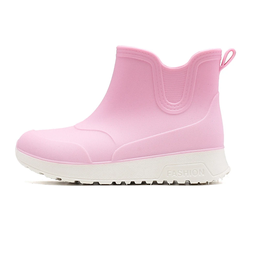 Children Rain Boots Easy-on Rain Shoes Lightweight Waterproof Boots Kids Water Shoes Fashion Rain Shoes for Boys Girls