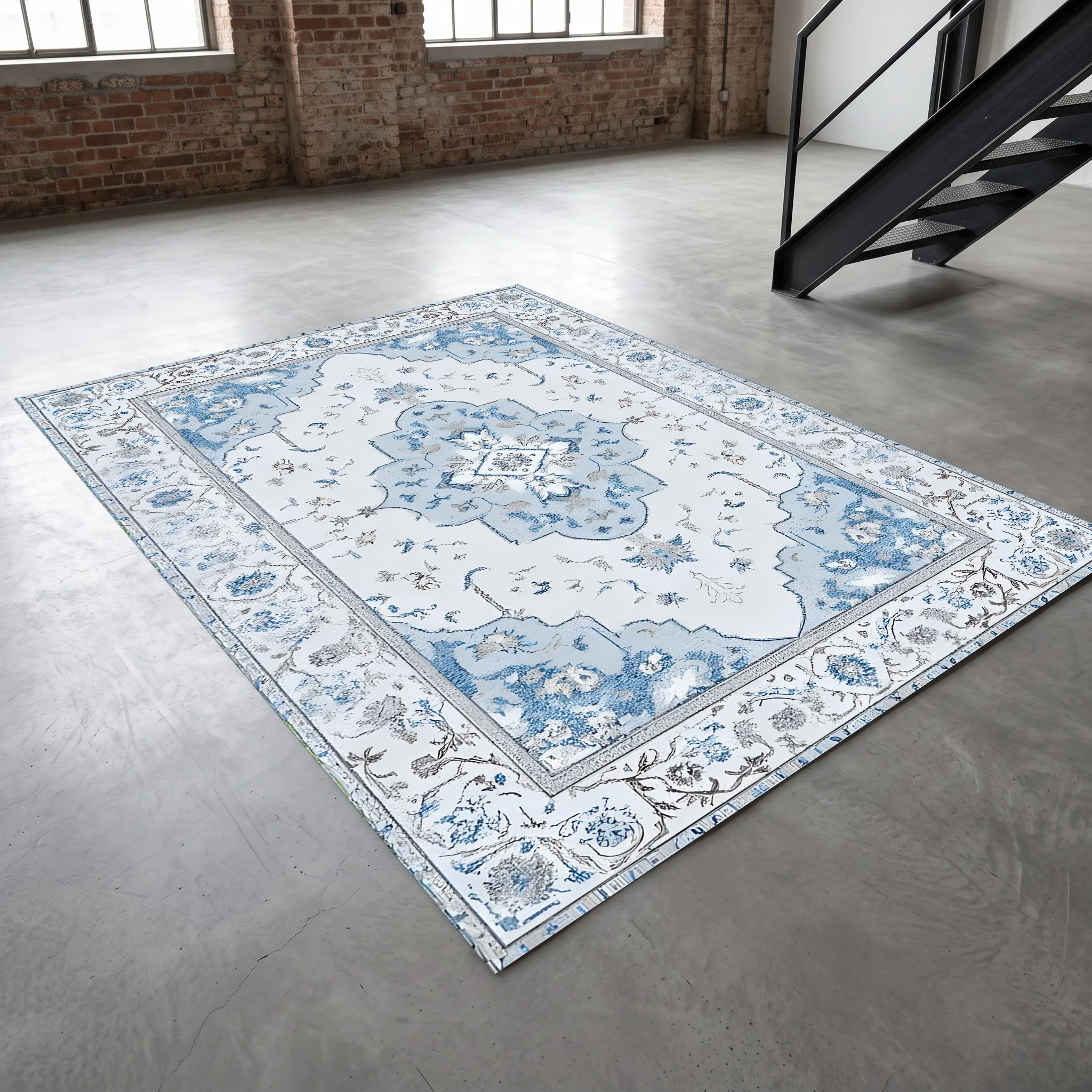 Light Beige Symmetrical Retro Persian Pattern, Warm and Cozy Style for Living Room and Bedroom, Christmas, Home Decor, Soft Furnishings, Autumn and Winter Velvet Carpet
