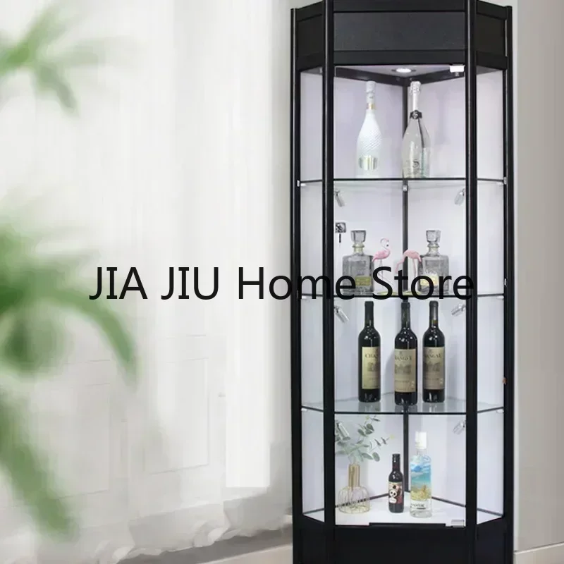 Display Living Room Wine Cabinets Glass Modern Storage Liquor Wine Cabinets Wall Corner Meuble Vin European Furniture QF50JG