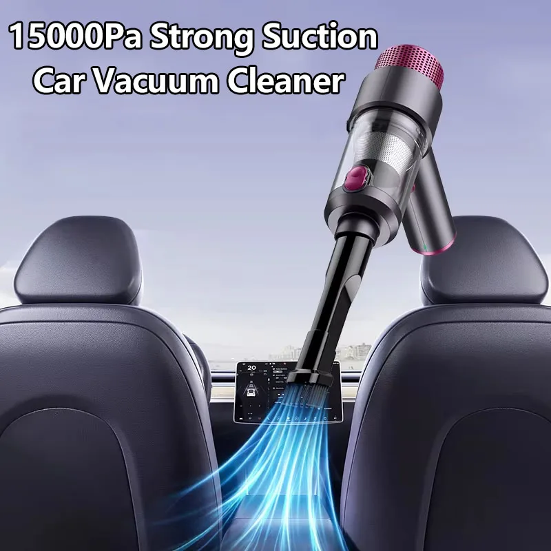 15000Pa Strong Suction Car Vacuum Cleaner Cordless Rechargeable Wireless Cleaner for Car Interior Dust Removal and Household