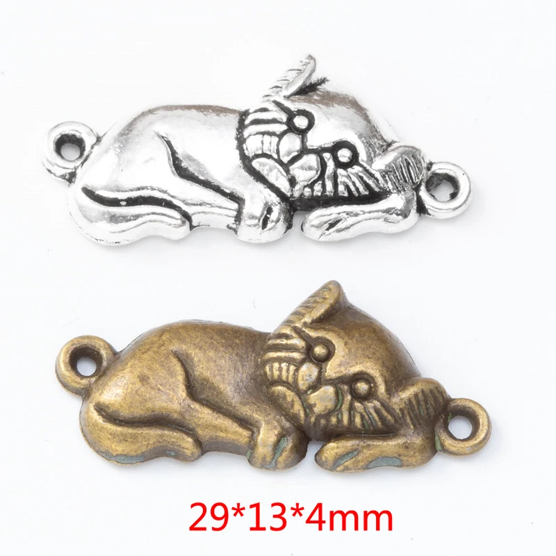 70pcs 29*13MM Zakka Style Wedding Creative Gift Alloy Sleeping Cat Jewelry, Vintage Classic Handmade Diy Sweater Necklace Pendan