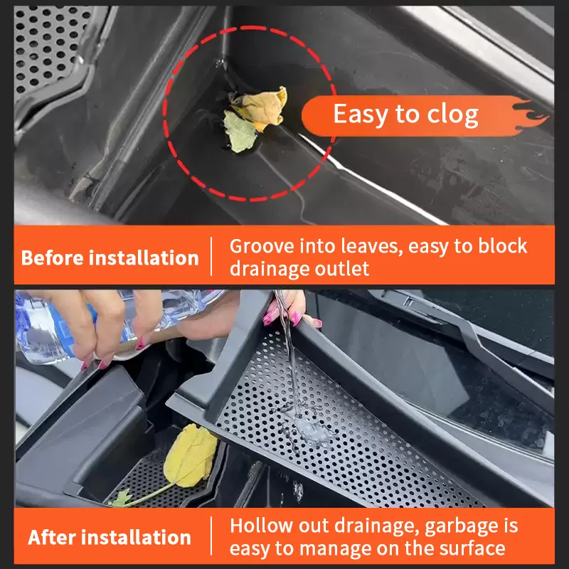 QHCP Car Engine Filter Cover TPE Middle Drainage Through Cover Middle Filter Cover Fits For Toyota Highlander Crown Kluger 22-25