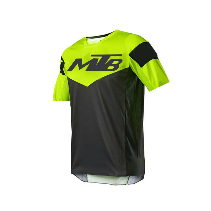 Camisetas para bicicleta de montaña y descenso, camisetas para bicicleta de montaña, camiseta para motocicleta todoterreno DH, ropa deportiva para Motocross, ciclismo de manga corta