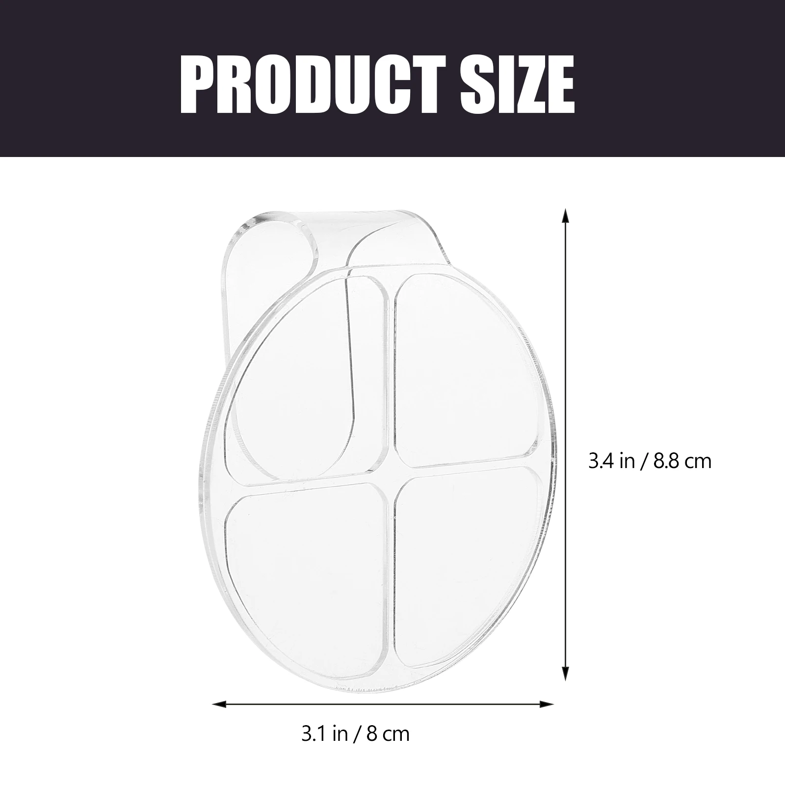 

2 Pcs Foundation Mixing Palette Round 4 Section With Handle Color Blending Tray For Nail Polish Eyeshadow Pigment Tools