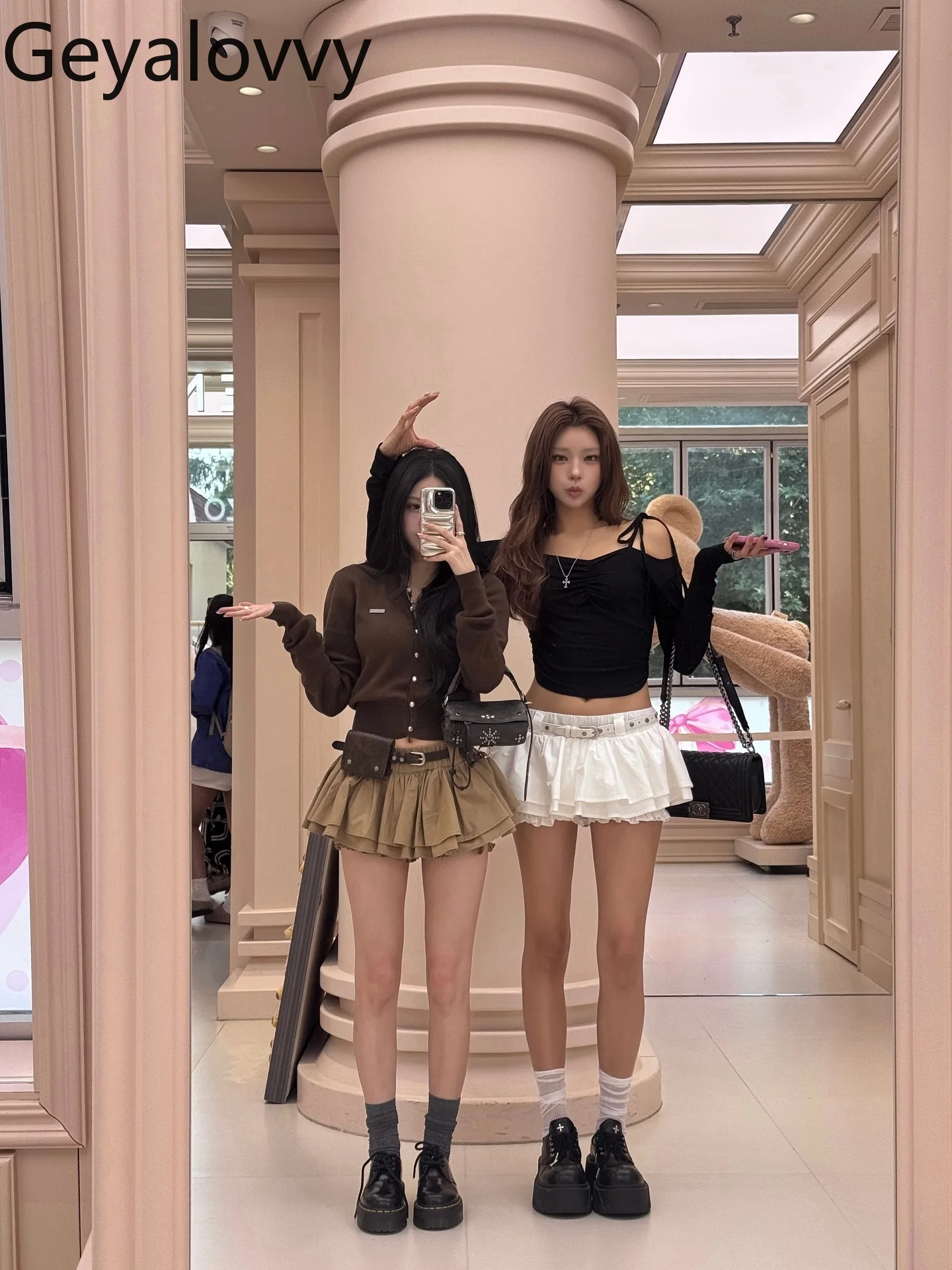 2025 neue Sommer frauen Casual Röcke Koreanische Nische Design Abnehmen Vielseitig Hohe Taille Einfache Rüschen Kurzen Rock Hosen