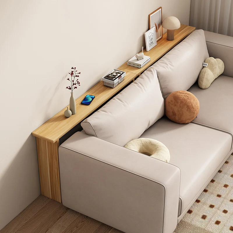 

Customized sofa rear shelf ultra-narrow gap solid wood long cabinet extremely narrow splicing bed end wooden frame solid wood