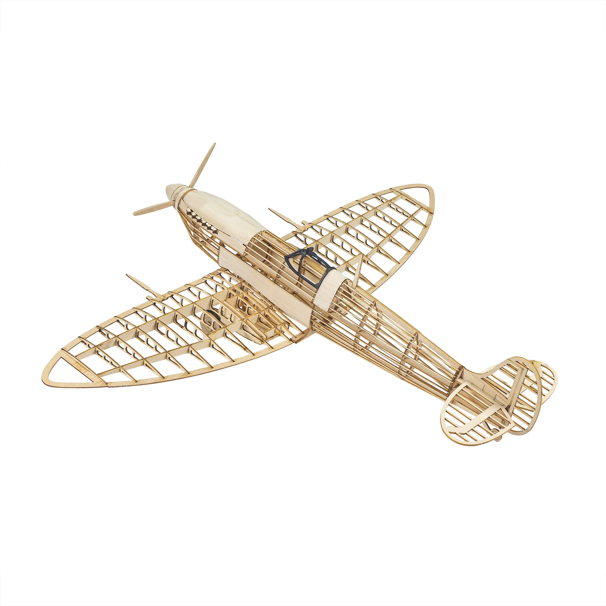 Real Hawk Spitfire Kämpfer Maßstab 1:25 Flugzeug Holz Massiv DIY Montage Modell Set Holz Spielzeug Ornamente Kinder Geschenke – Detail 14