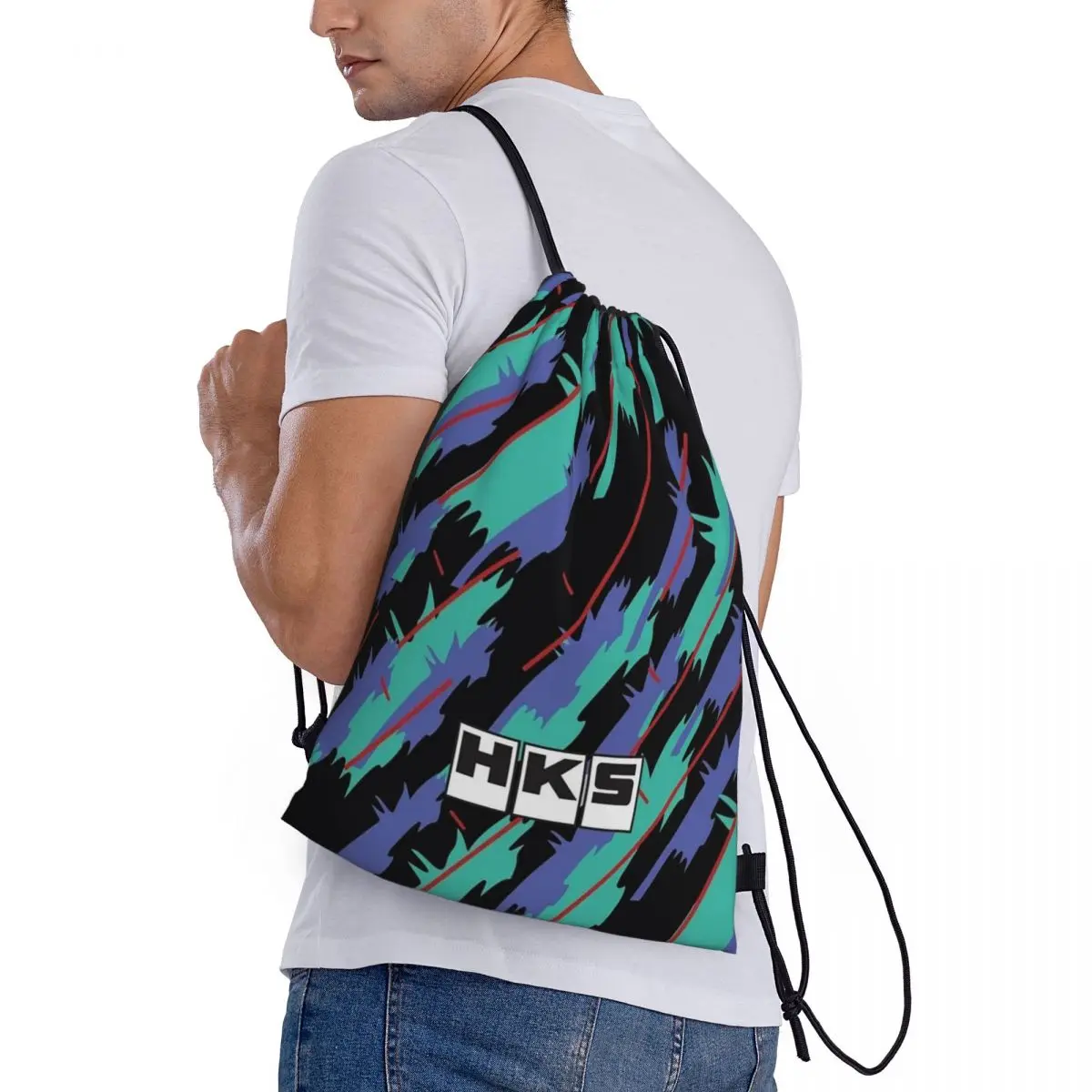 

HKS Backpacks Multi-function Drawstring Bags Sundries Bag Book Bags for Travel School