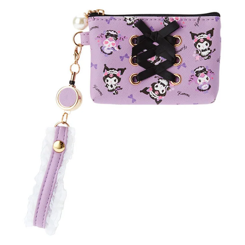 anrio Hello Kitty PU Wallet Keychains, My Melody Purses, Money Coin Holder, Kuromi Pochacco Card Bag, Cinnamoroll Pocketbook