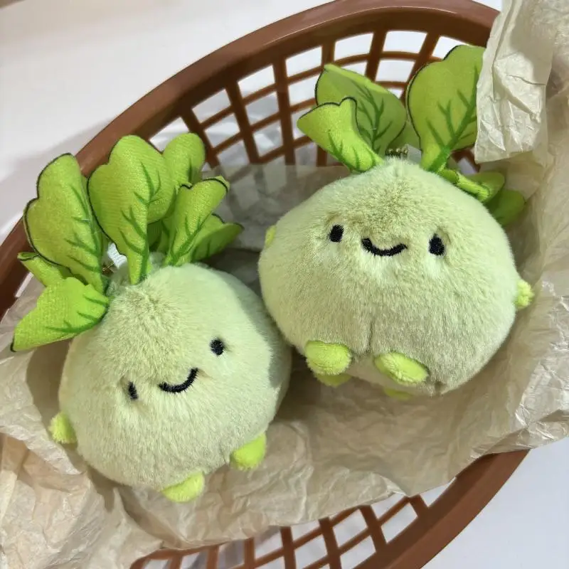 Japanese Cartoon Cabbage Plush Toy Pendant Keychain Creative Simulation Vegetable Plush Toy Bag Decor Keychain Cute Gift