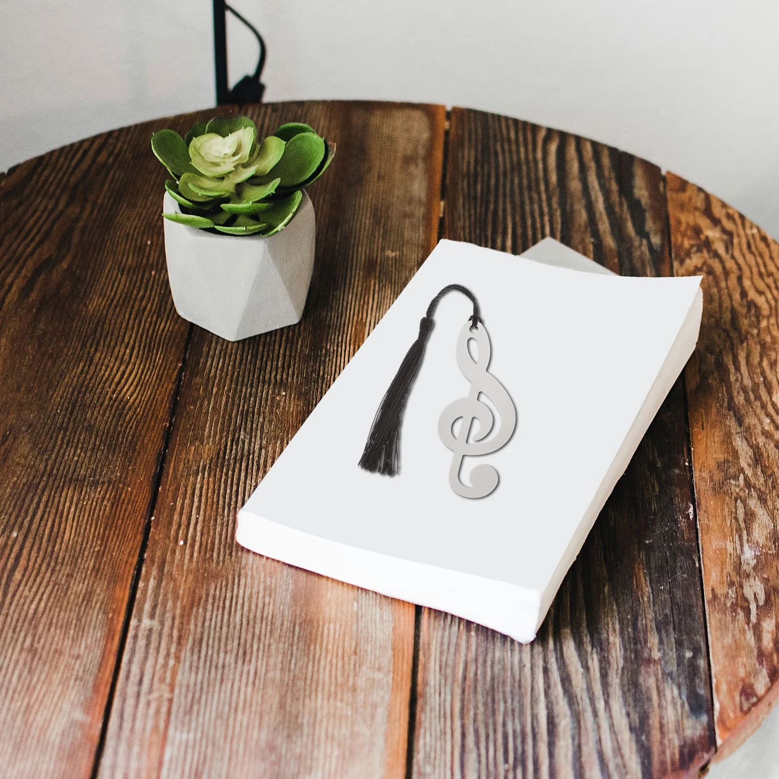 10 Pcs Note Bookmark Tassel Unique Bookmarks Creative Decorative Notes Music Metal